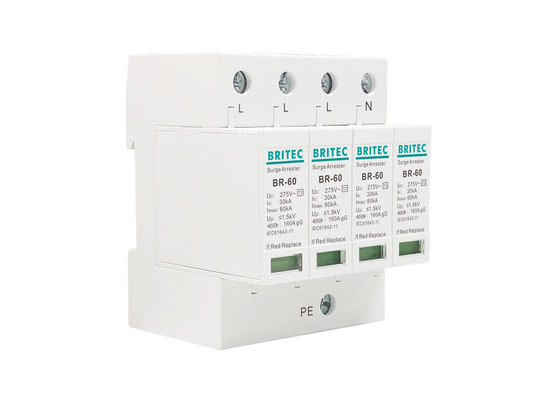 رعد و برق گیر 60 کیلو آمپری AC275V DIN Rail Mount Surge Lightning Rerestor SPD برای حفاظت از توان الکتریکی