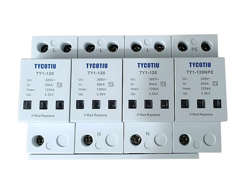 TY1-120 3+1 دستگاه محافظت از افزایش SPD محافظت کننده افزایش گرفتگی تامین کننده محافظت از برق افزایش