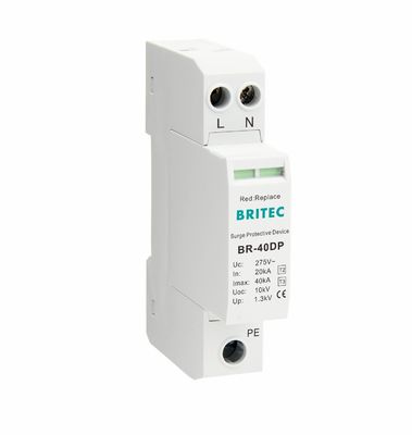 BR-40DP 2P 275v ولتاژ نامی دستگاه حفاظت از افزایش نوع 3 Spd
