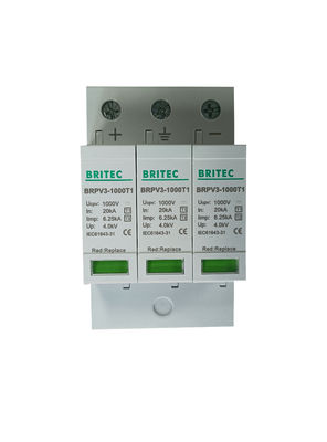 BRPV3-1000 T1 DC SPD Dc Surge Suppressor 3p دستگاه حفاظت از خورشیدی
