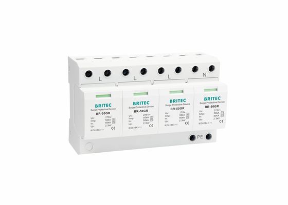 AC Lightning Arrester 3 Phase IEC61643 BR-50GR Suppressor Surge Industrial