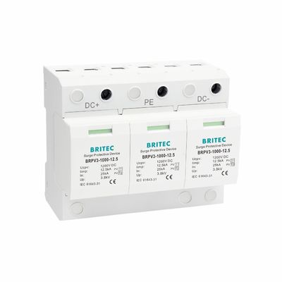 BRPV3-1000-12.5 محافظ ولتاژ اضافی PV محافظت از ولتاژ اضافی PV 3p محافظت از ولتاژ خورشیدی DC PV انرژی خورشیدی 1000V محافظ ولتاژ