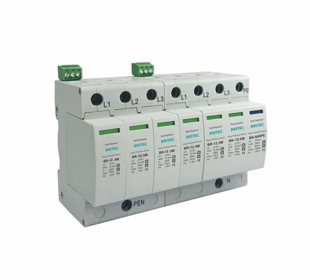 25kA DIN محافظ افزایشی ریل نصب شده با خانه ترموپلاستیک UL94-V0 برای حفاظت از افزایشی قوی