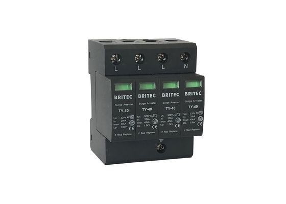 عملکرد قابل اعتماد محافظ Surge Protector 3 Phase Type Surge Arrester 4P Type 2