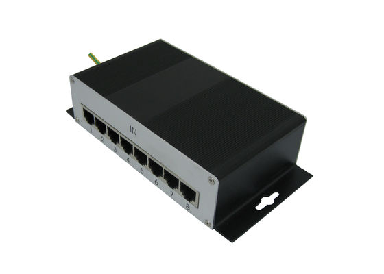 استاندارد RJ45 8 Port Ethernet Surge Protection Devices Cat6 IEC61643-21 استاندارد
