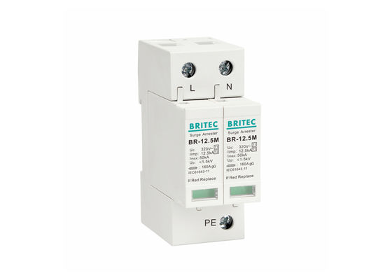 دستگاه محافظت از افزایش انرژی یک فاز نوع 1 + 2 قطب 2P عملکرد بالا