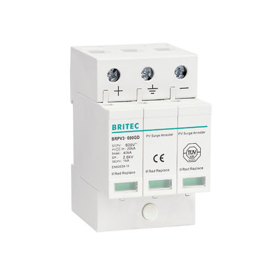 BRPV3-1000 1000V 40kA 3P DC خورشیدی PV Surge Protection دستگاه Surge Arrester خاموش کننده برق