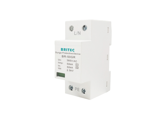 SPD 50kA نوع 1 AC محافظت از افزایش 1P دستگاه حفاظت از صاعقه