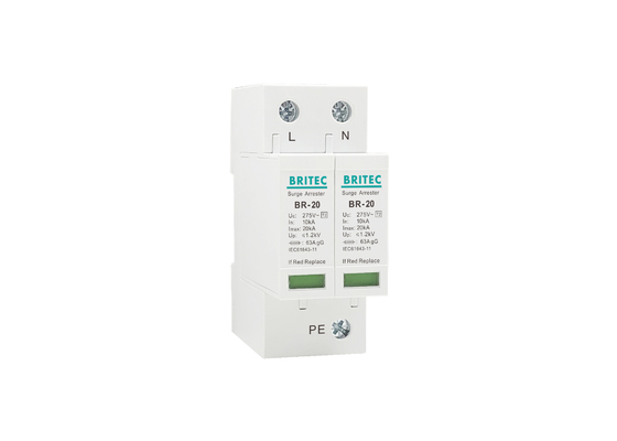 10kA/20kA کلاس C دستگاه محافظت از افزایش قدرت تک فاز 2P AC SPD