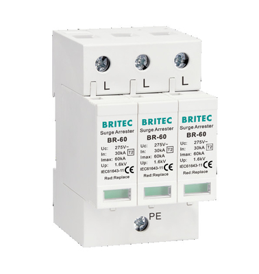 صاعقه گیر BR-60 3P دستگاه حفاظت از نوسانات Spd Type2