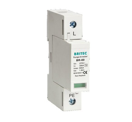 BR-60 3P+1 T2 Type 2 Surge Rerester Lightning Thunder Protector Spd Surge Device