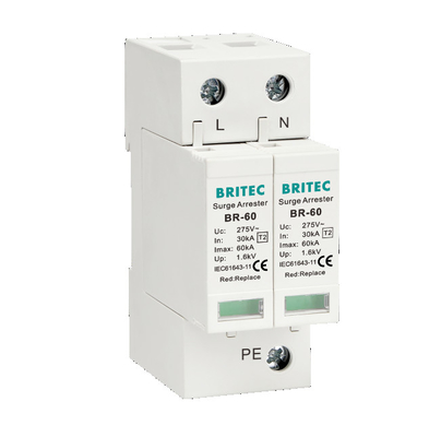BR-60 3P+1 T2 Type 2 Surge Rerester Lightning Thunder Protector Spd Surge Device