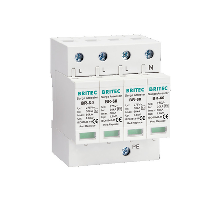 BR-60 3P+1 T2 Type 2 Surge Rerester Lightning Thunder Protector Spd Surge Device