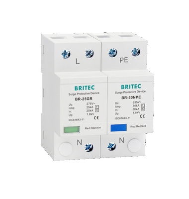 BR-25GR 4P کلاس I نوع 1 Surge Surge Arrestor SPD Thunder Protector شکاف جرقه SPD نوع1 4p محافظ افزایش