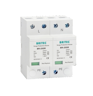 BR-25GR 4P کلاس I نوع 1 Surge Surge Arrestor SPD Thunder Protector شکاف جرقه SPD نوع1 4p محافظ افزایش