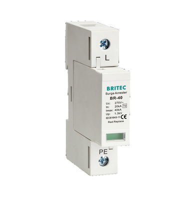 BR-40 3P نوع 2 Spd Surge Arrester Blitz Arrester Surge حفاظت از دستگاه حفاظت از برق 275v