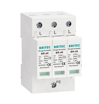 BR-40 1P+1 AC SPD نوع 2 دستگاه محافظ برق گیر 40 کیلو آمپری Singel Phase spd