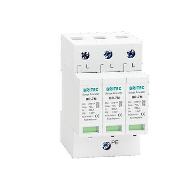 دستگاه محافظ برق BR-7M 3P 7ka T1+T2 صاعقه گیر SPD Mov محافظ نوسان