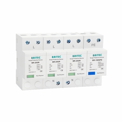 25KA 3P+NPE T1 Class I Surge Protector Type 1 SPD با انرژی بالا