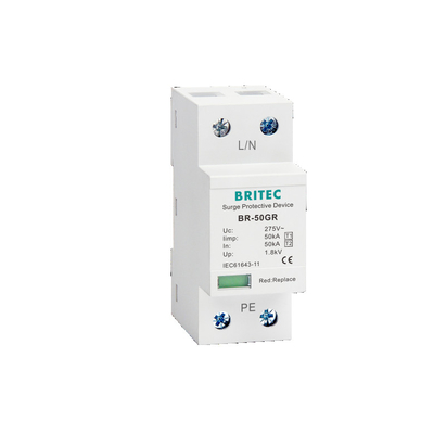 BR-50GR 275 3P Spd Ac Type 1 Device Protective Surge Lightning Rerester T1 T2 سه فاز