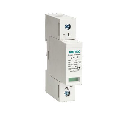 BR-20 4P کلاس 2 دستگاه حفاظت از افزایش برق گیرنده رعد و برق 3 مرحله Thunder SPD نوع 2 دستگاه حفاظت از افزایش برق