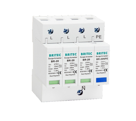 محافظ رعد و برق BR-20 3P+1 Device Protection Surge Protection Spd Lightning Rerester محافظ رعد و برق
