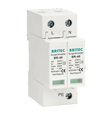 BR-40 2P دستگاه حفاظت از افزایش قدرت کلاس II Spd 275v محافظ افزایش قدرت برق گیرنده افزایش قدرت وارستور