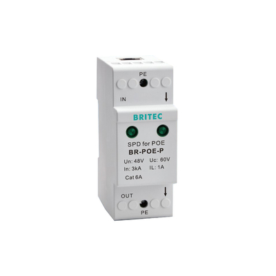 BR-POE-M 48V Signal Surge Arrestor Poe Protector Signal Power Over Ethernet Spd تامین کننده محافظ افزایش داده های چین