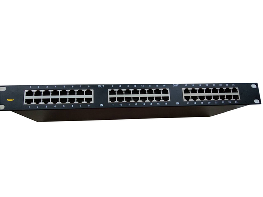 24 پورت Rj45 اترنت ریک ماونت شبکه گیرنده رعد و برق ریک rj45 spd دستگاه های حفاظت از افزایش اترنت چین