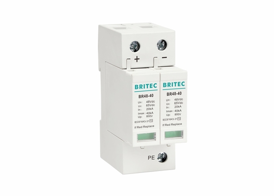 DC 48V 40kA SPD 2P بازدارنده تشعشع محافظ تشعشع