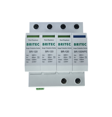 BR-120 نوع 2 محافظت از افزایش برق برای سیستم های الکتریکی TUV / CE / CB / IEC گواهینامه