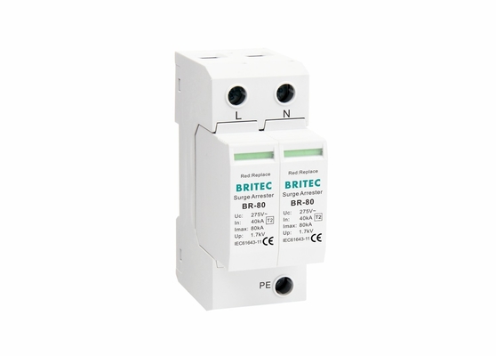 80ka 2P 275V AC کلاس II حفاظت از صاعقه گیر محافظ برق گیر