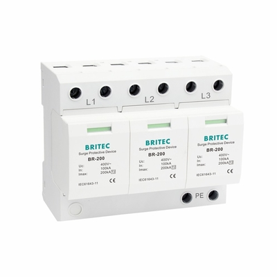 BR-200 3P BRITEC نوع 2 دستگاه محافظت از افزایش فشار TUV نوع 2 دستگاه محافظت از افزایش فشار