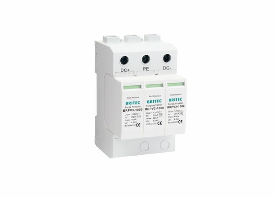 1000VDC 3P حفاظت از افزایش خورشیدی خورشیدی سیستم PV SPD 35mm Din Rail Mounting