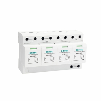 BR-25GR 3P + 1 نوع 1 دستگاه حفاظت از افزایش SPD Thunder Arrester شکاف جرقه SPD پلگ -in افزایش