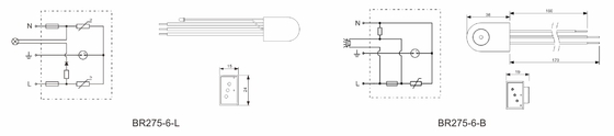 BR275-6-B محافظ های افزایش برق برای حفاظت LED BEEP برای دستگاه های روشنایی الکترونیکی