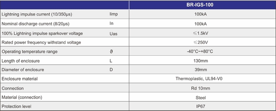 BR-ISG-100 جدا کننده Spark Gap برق اتصال پیوند equipotential از سیستم های جدا شده زمین
