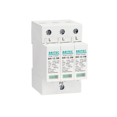 محافظ صاعقه گیر BRITEC BR-12.5M 2P 12.5kA تک فاز صاعقه گیر دستگاه محافظ رعد و برق