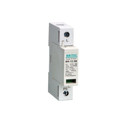 محافظ صاعقه گیر BRITEC BR-12.5M 2P 12.5kA تک فاز صاعقه گیر دستگاه محافظ رعد و برق