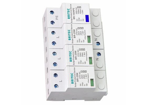 کلاس I نوع1 SPD دستگاه محافظت از افزایش قدرت 25KA B + C ولتاژ پایین