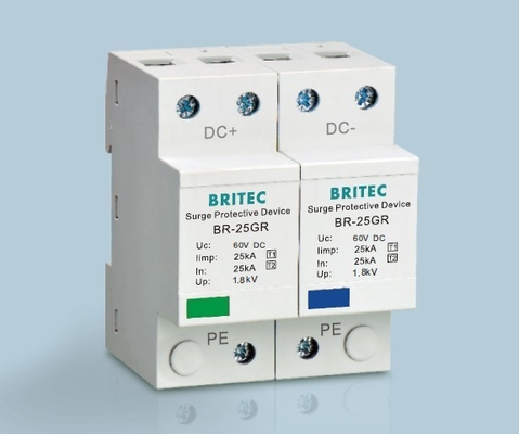 BR-25GR 48V کلاس I صاعقه گیر ولتاژ پایین 25kA 48V SPD فیلتر ولتاژ محافظ صاعقه