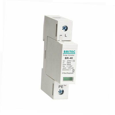 BR-40 3P Spd 3P نوع 2 دستگاه حفاظت از نوسانات DIN Rail سه فاز حفاظت صاعقه