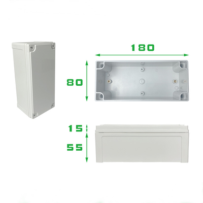 TY-8018070 Ip67 جعبه اتصال الکتریکی ترمینال ضد آب محفظه پلاستیکی ABS