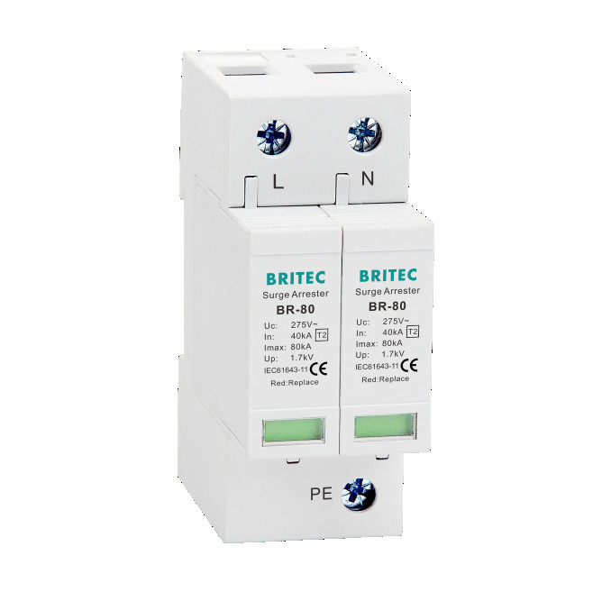 BR-80 2P دستگاه حفاظت از افزایش برق SPD 275v محافظ افزایش برق محافظ برق