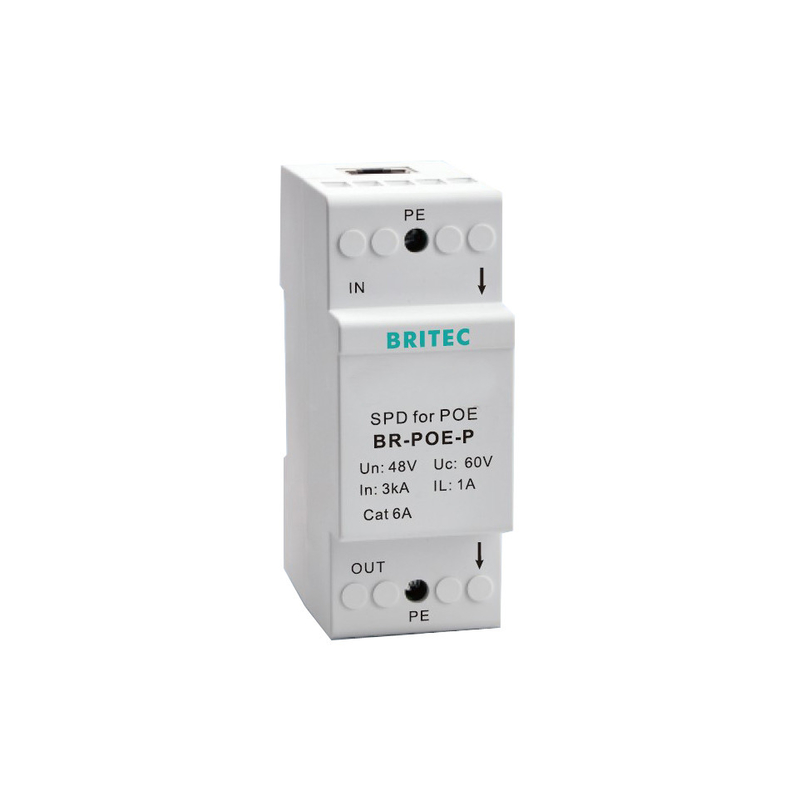 BR-POE-P اترنت 48 ولت RJ45 POE محافظ برق شبکه اترنت محافظ صاعقه داده POE