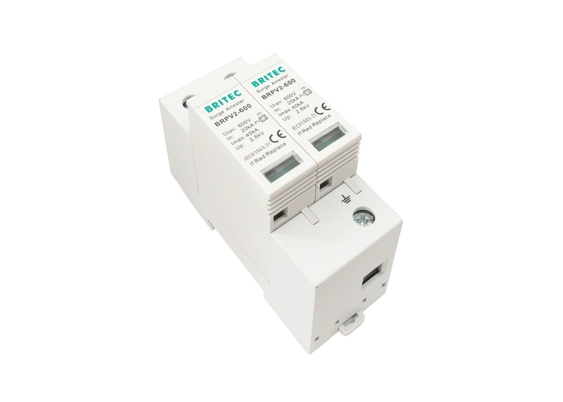40kA PV SPD Type 2 600VDC Solar Panel Surge Protector Surge protection
