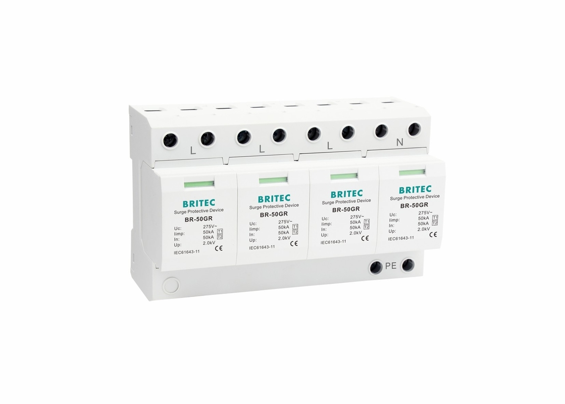 دستگاه محافظت از تشعشعات 50kA نوع 1 دستگاه محافظت از تشعشعات 240V/400V