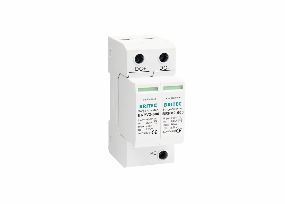 DC 600V DC Solar Protection Device PV Solar SPD نوع 2 دارای گواهی TUV