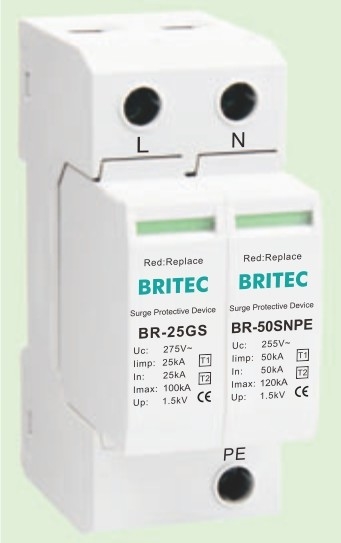 BR-25GS 1+1 spd t1 25ka محافظ افزایش برق محافظ افزایش برق نوع شکاف جرقه spd
