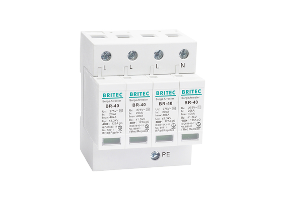 40kA سه فاز AC SPD تولید کننده برق پلاستیک تندر دستگیر کننده